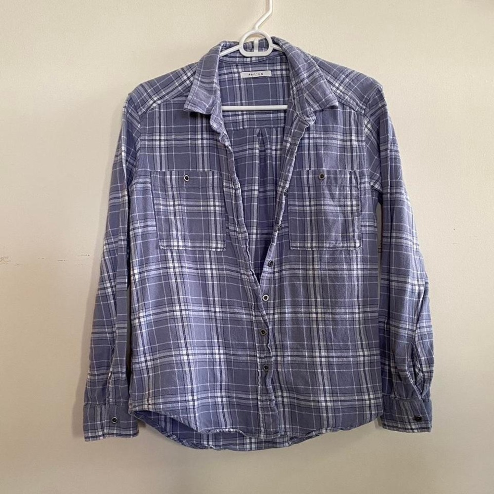 Pacsun blue tartan plaid shirt